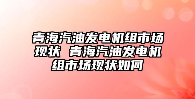 青海汽油發(fā)電機組市場現(xiàn)狀 青海汽油發(fā)電機組市場現(xiàn)狀如何